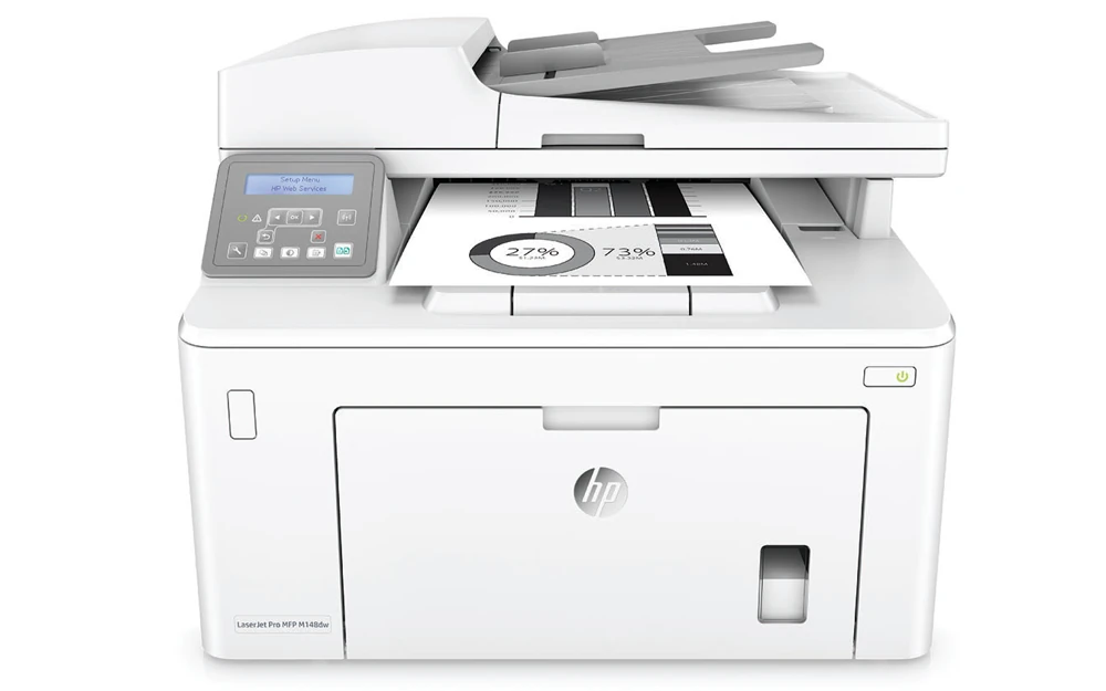 HP M148dw: black duplex printing and single-sided color scans manufacturer reference