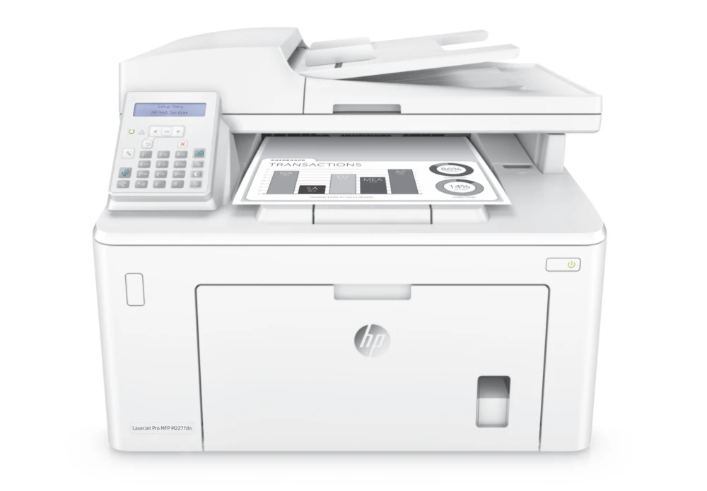 HP M227fdn: wired monochrome work with a simplex document feeder manufacturer reference