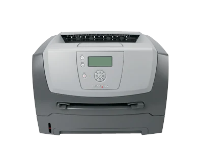 Lexmark E450dn: wired duplex printer with a four-line panel manufacturer reference