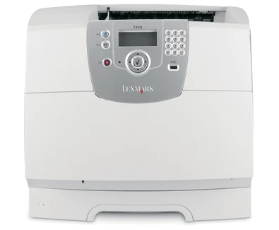 Lexmark T640n: shared wired monochrome printing with PIN release manufacturer reference