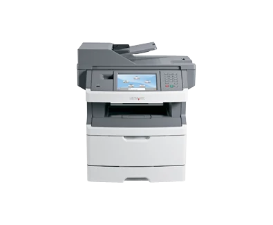 Lexmark X464de: monochrome duplex with Legal glass and color network scans manufacturer reference